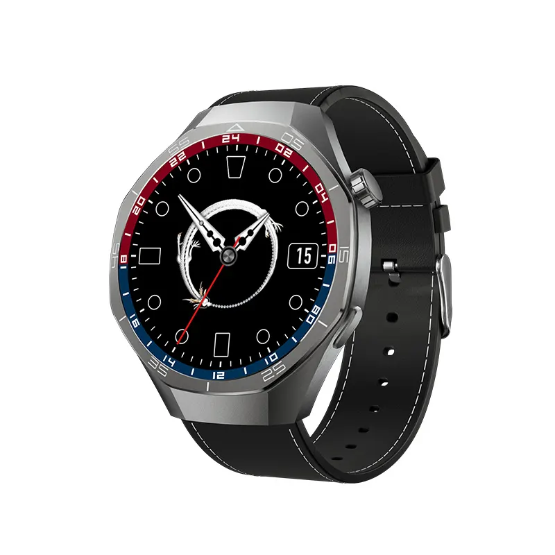 MYRYDER C15Pro black leather left side view, calendar dial
