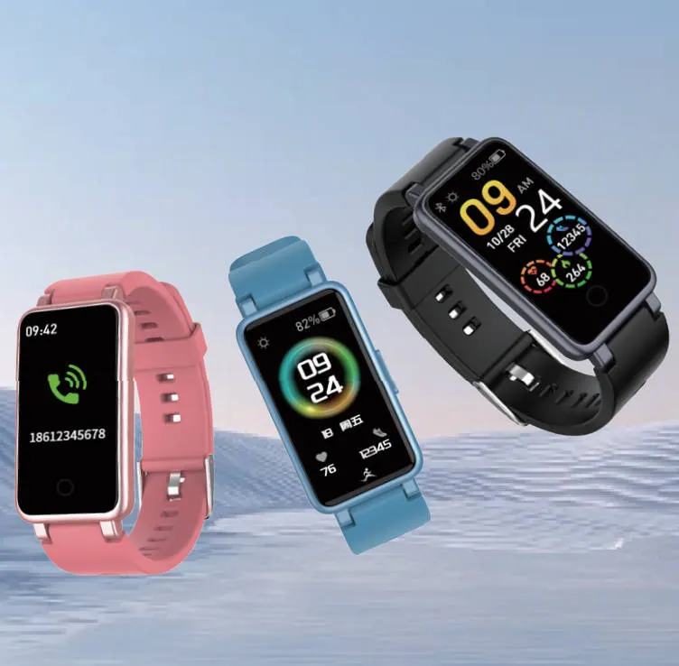 Lightweight silicone fitness band worn on a wrist during a workout