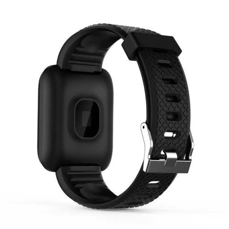 MYRYDER 116Plus smart-bracelet back rear-view showing sensor module, health fitness activity tracker