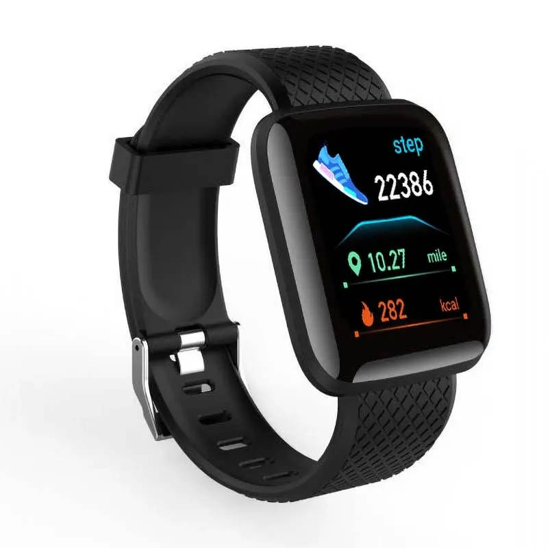MYRYDER 116Plus smart-bracelet right-side-view product photo, fitness smart band for heart-rate and blood-pressure health tracking