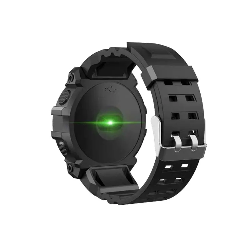 MYRYDER FD68S smart bracelet back rear view, rear sensor module product display for heart-rate and sleep tracking