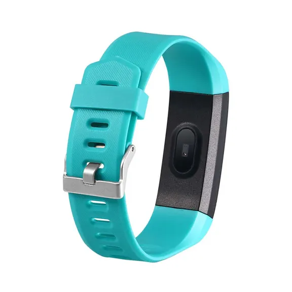 MYRYDER 115P sapphire blue smart bracelet back rear view, rear sensor module product display