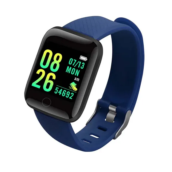 MYRYDER 116Plus blue smart bracelet, blue strap fitness tracker with heart rate, blood pressure and sports activity tracking