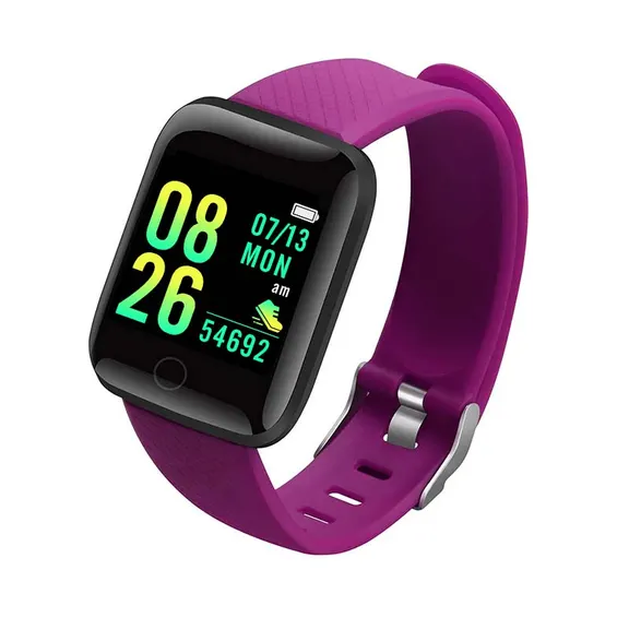 MYRYDER 116Plus purple smart bracelet, purple color fitness smart band with health monitoring and sports tracking functions