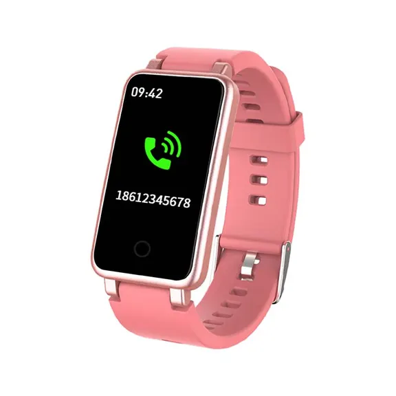 MYRYDER C2Plus pink smart bracelet right side view, pink color fitness band