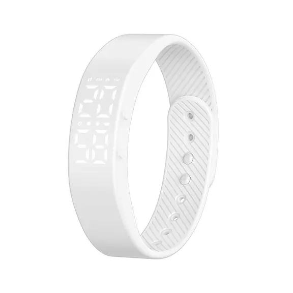 MYRYDER C3Plus fitness band white colour option, white silicone band with LED display