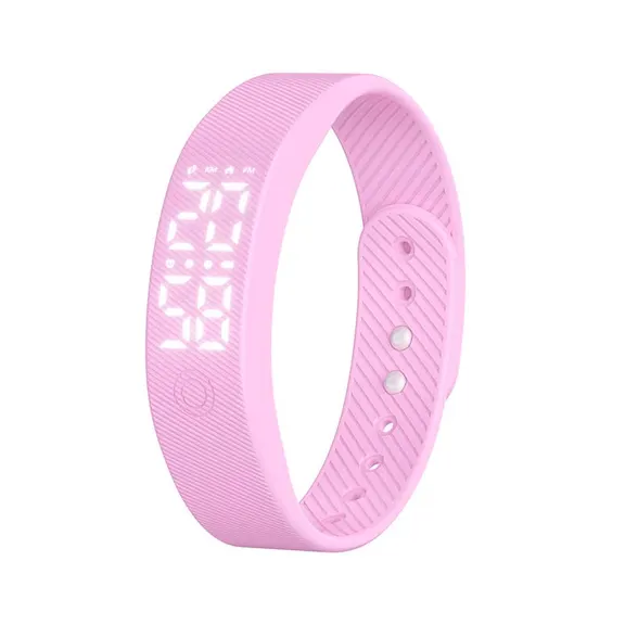 MYRYDER C4Plus fitness band pink colour option, pink silicone LED band product display