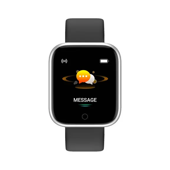 MYRYDER Y68 silver smart watch front view, silver colour option product display by Shenzhen MYRYDER Technology Co., Ltd.