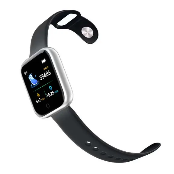 MYRYDER Y68 silver smart watch with open strap, silver colour band product display