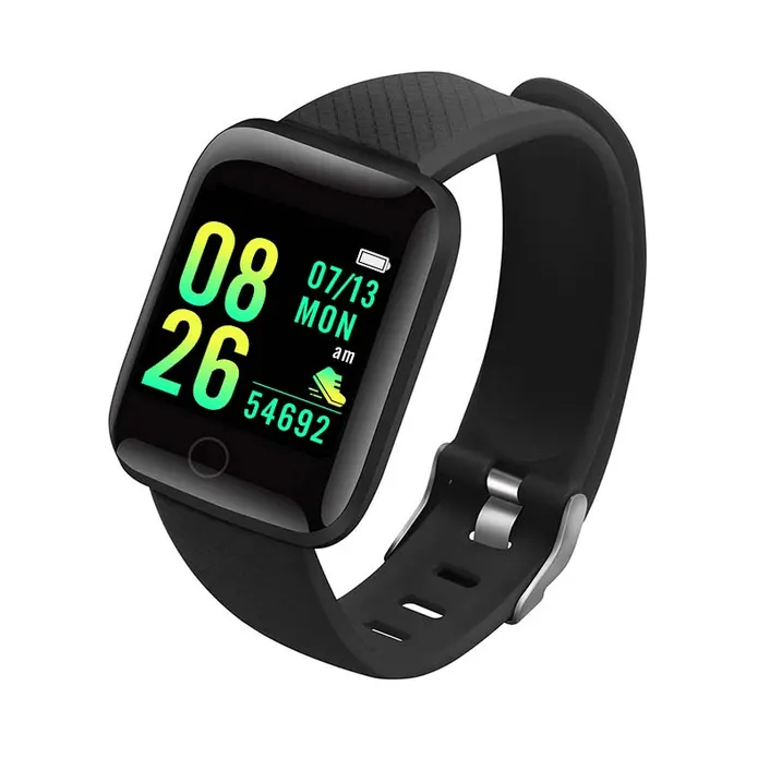 MYRYDER 116Plus smart-bracelet 45-degree front-view, 1.3-inch large color screen fitness tracker with heart rate blood-pressure monitoring, wearable by Shenzhen MYRYDER Technology Co., Ltd.