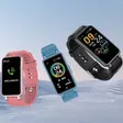 Lightweight silicone fitness band worn on a wrist during a workout