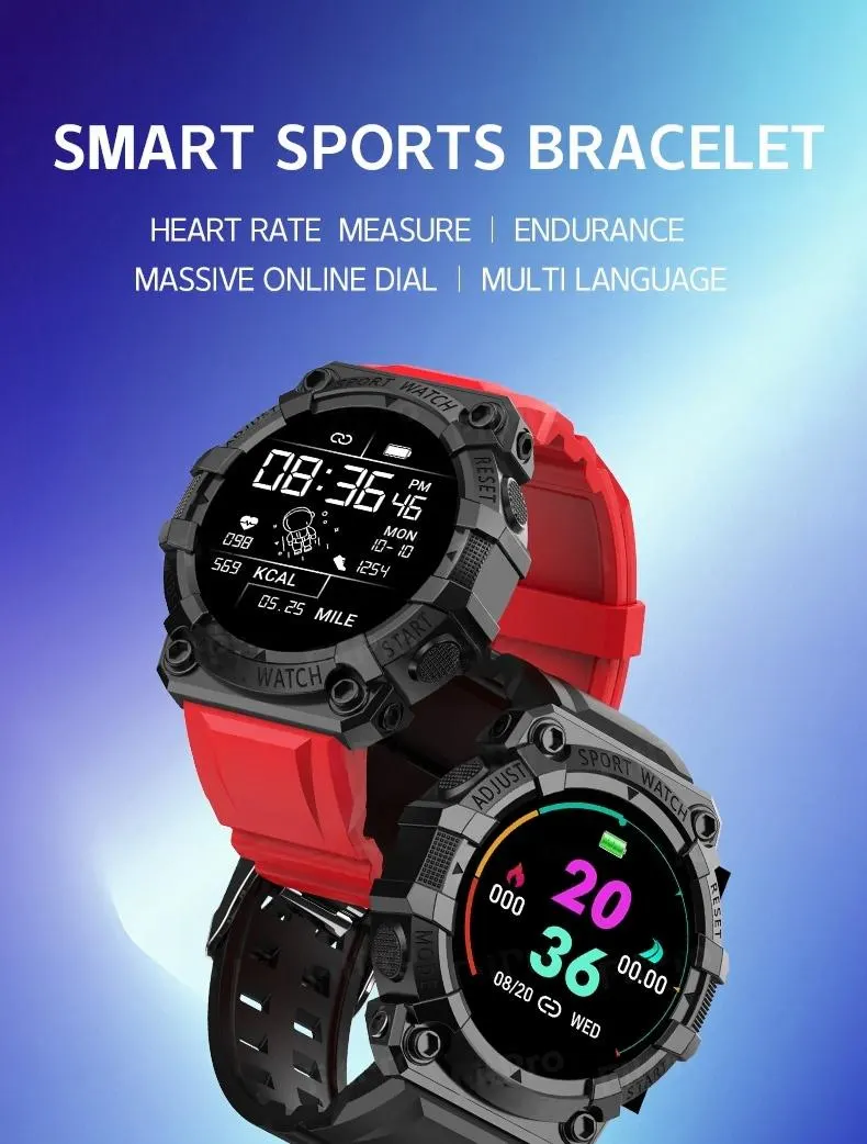 MYRYDER FD68S banner graphic with sport smart watch title slogan