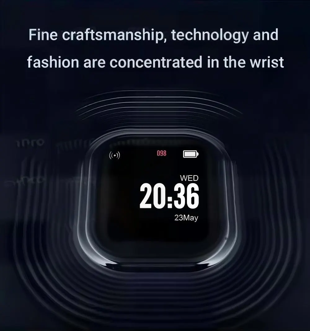 MYRYDER Y68 infographic introducing multiple optional watch faces and personalized display styles