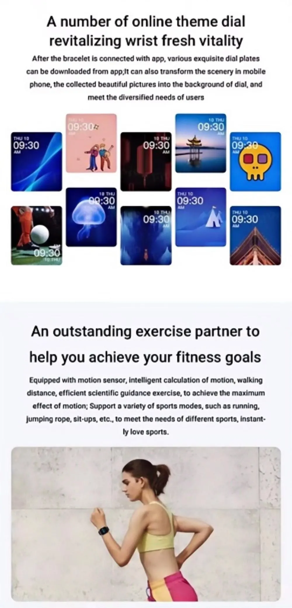 MYRYDER Y68 infographic for smart message notification, incoming call and alert reminders